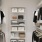 Penthouse walk-in closet with custom closet organization system.