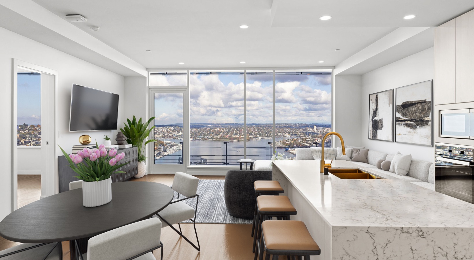 Penthouse 4003 Kitchen and Dining Room