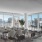 Spacious dining area with large windows 